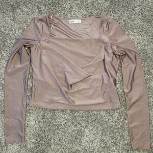 Elodie| Cowl Square Neck Long Sleeve Top